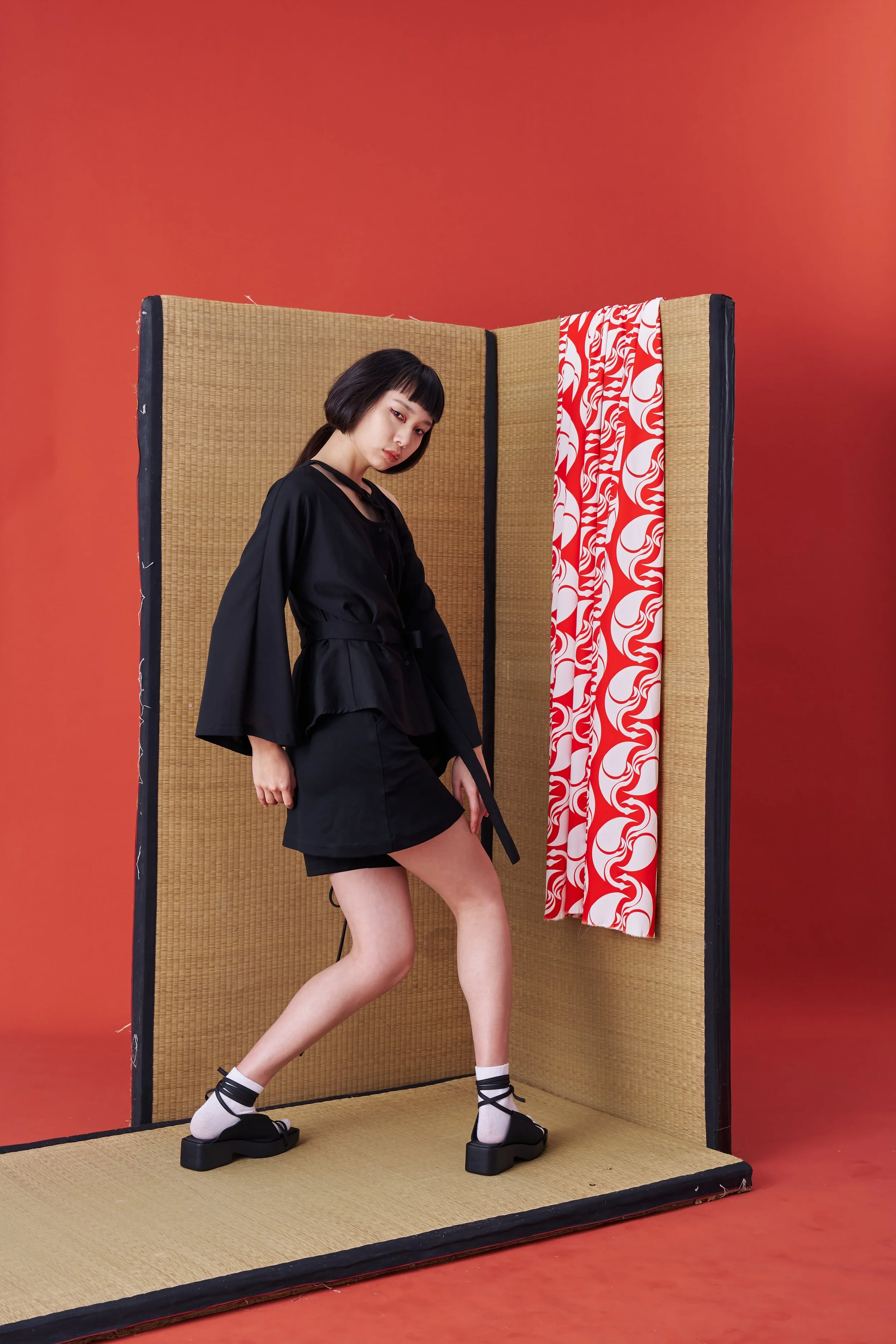 INF Deconstructed Japanese Kimono-inspired Wide Sleeve Tie